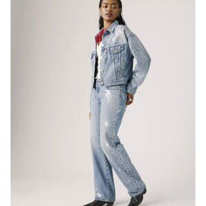 New Beyoncé X Levi's Premium 501 90's Women's 27x30 Jeans Western Crystal